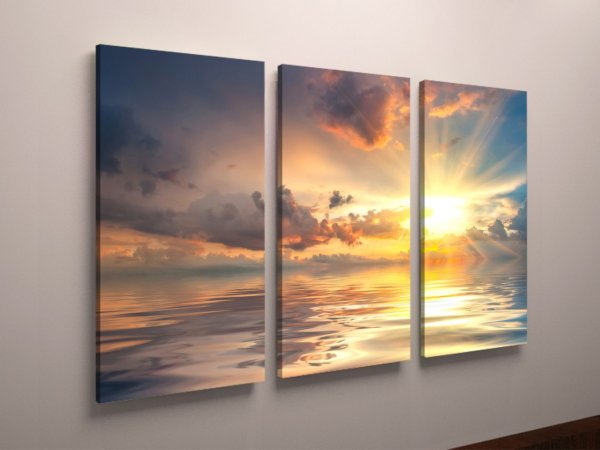 Рассвет на море живопись