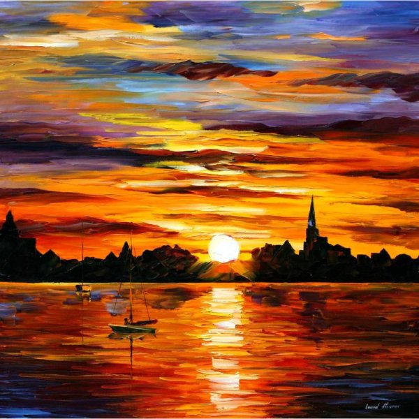 Закат красками