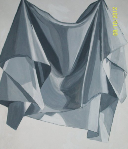 Академическая живопись акварель драпировка