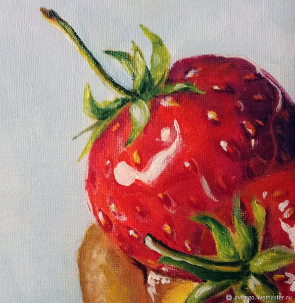 Клубника живопись