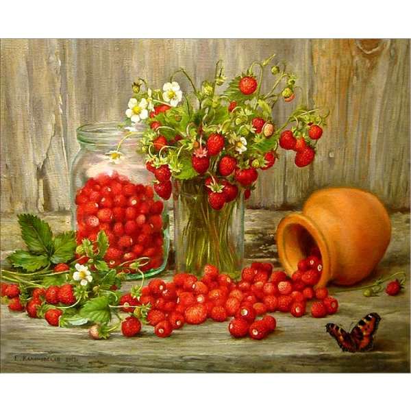 Алмазная мозаика Painting Diamond "натюрморт с фруктами", 40x50 см