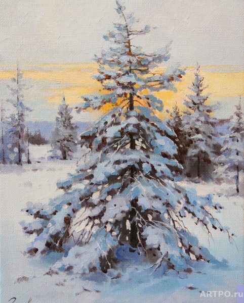 Новогодний интерьер с картиной