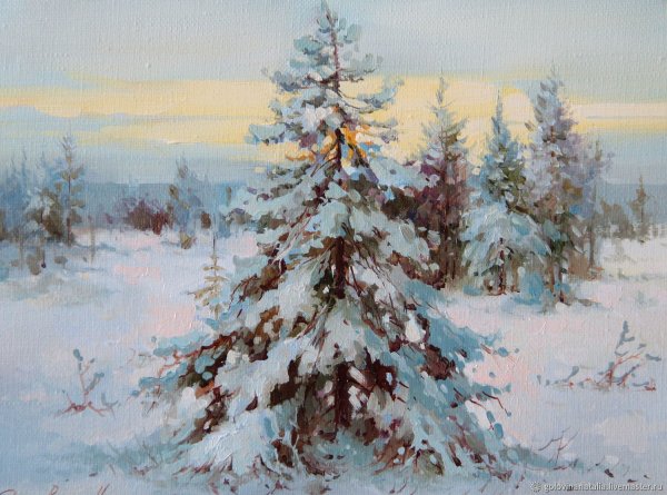 Ель живопись