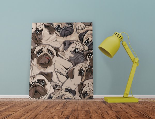 Мопс живопись