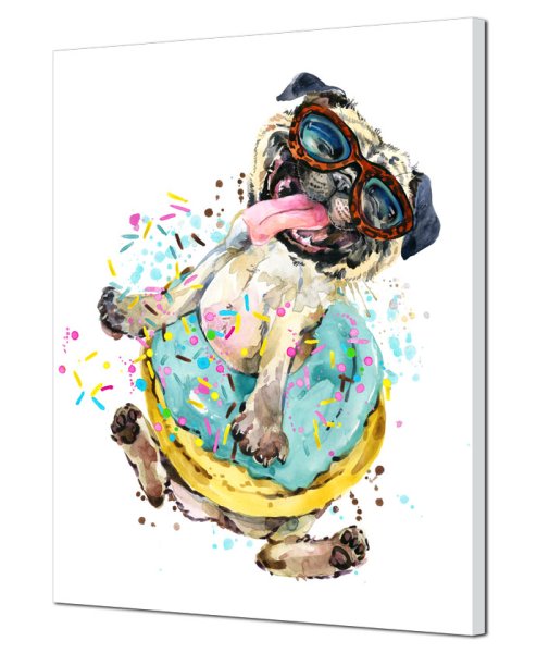 Мопс гиперреалистичная живопись портрет Мопс