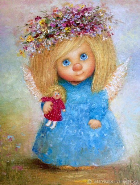 Ангел маслом на холсте