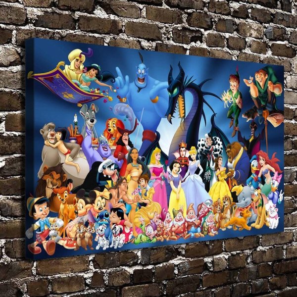 Рисунок акрилом мультяшки