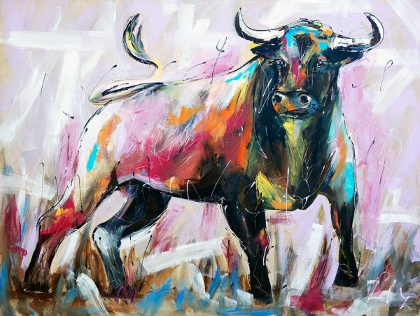 Бык живопись