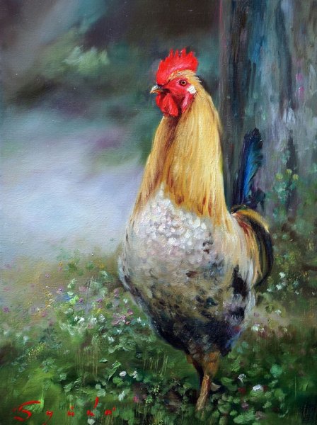 Олег Буйко художник куры