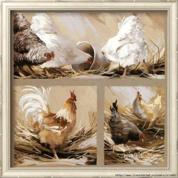 Распечатки курами курами на стену