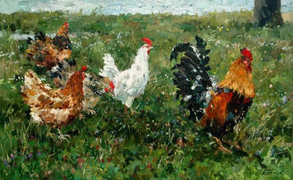 Художник Павел Еськов картины деревня