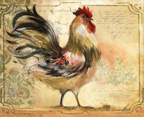 Петухи для декупажа