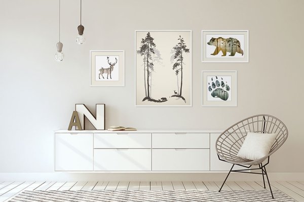 Постеры в гостиную в скандинавском стиле