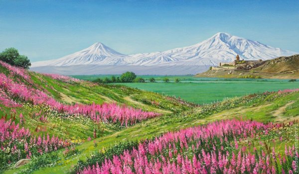 Картина Арарат и хор Вирап