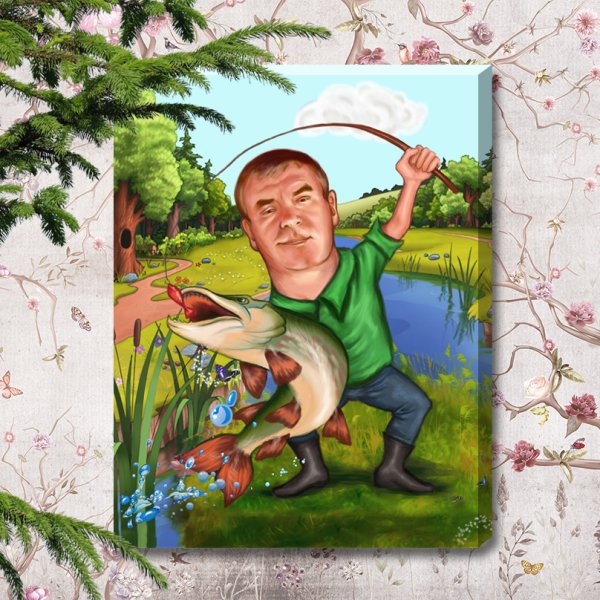 Шарж на холсте