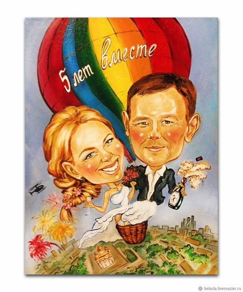 Шарж на холсте