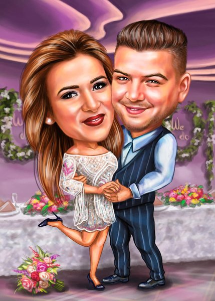 Свадебный шарж