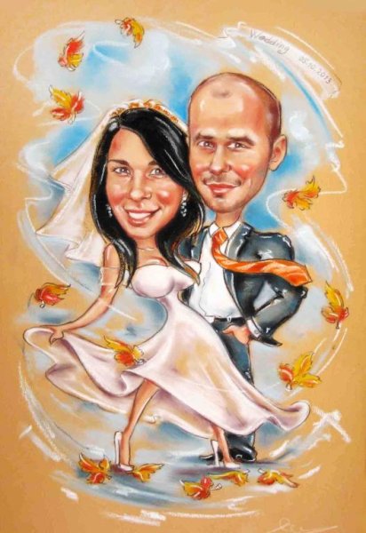 Свадебный шарж