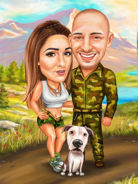 Шарж военный