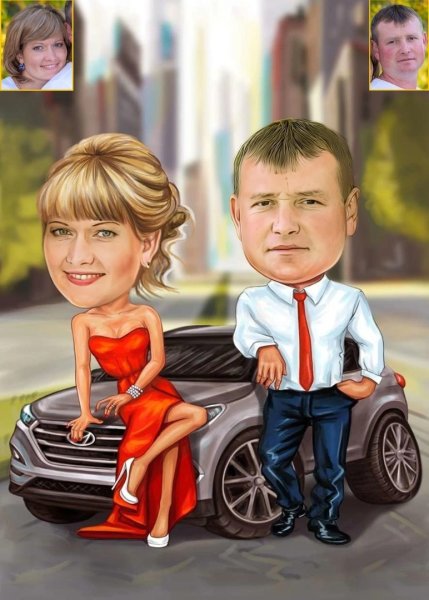 Шарж для пары