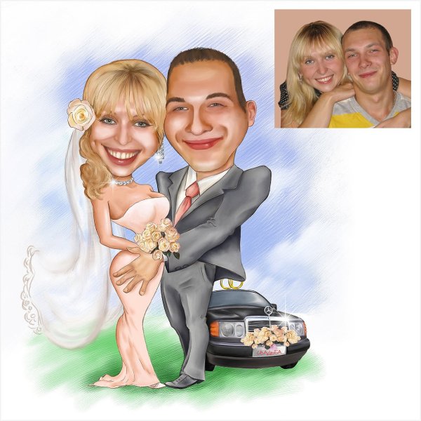 Шарж свадьба