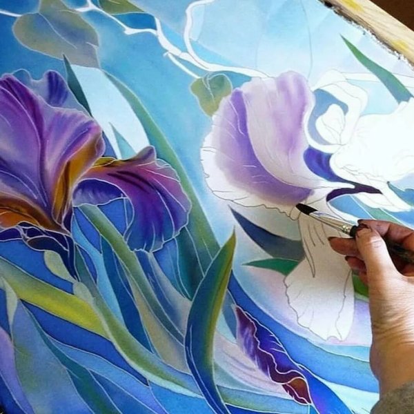 Холодный батик техника