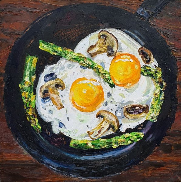 Яичница акварелью