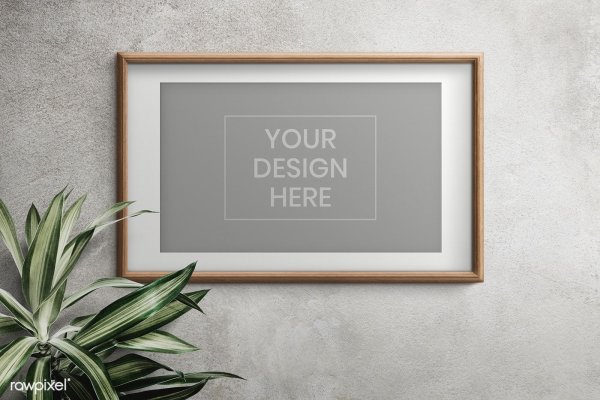 Горизонтальная рамка на стене