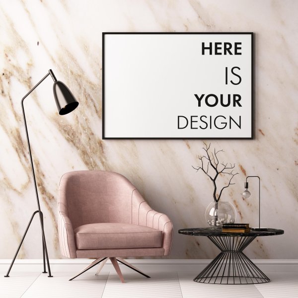 Мокапы постеров в интерьере