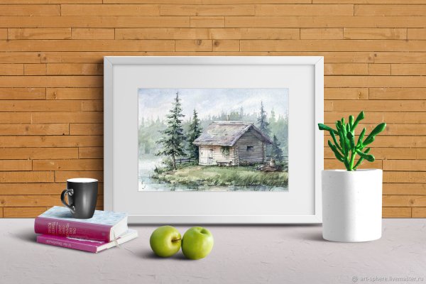 Фоторамка горизонтальная в интерьере