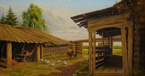 Иван Шишкин - деревенский двор