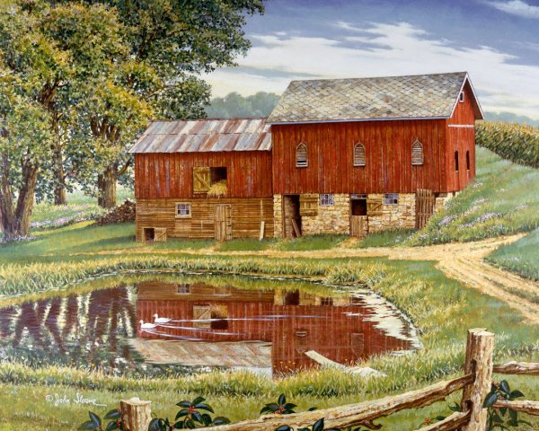 “The Valley Farm” картина