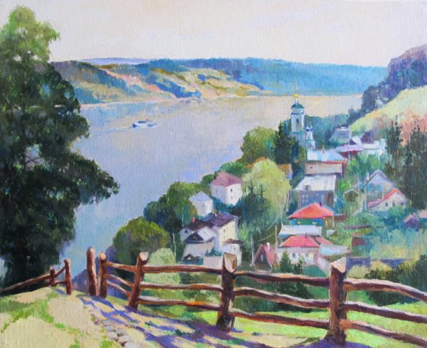 Деревня живопись Дмитрий Левин