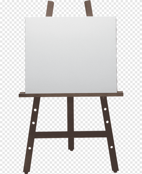 Мольберт на прозрачном фоне