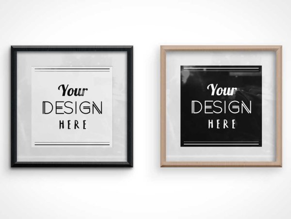 Мокап квадратная рамка