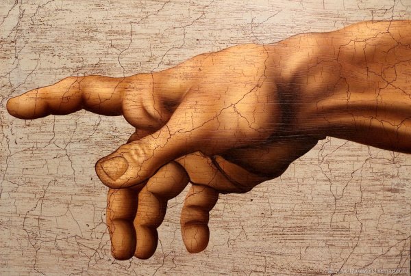 Микеланджело Сотворение Адама