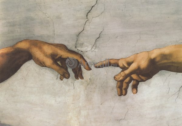 Рождение Адама Микеланджело руки
