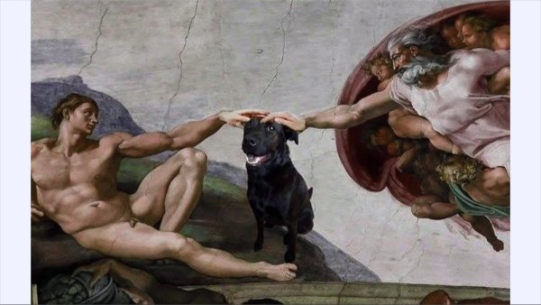 Фреска Микеланджело Сотворение Адама