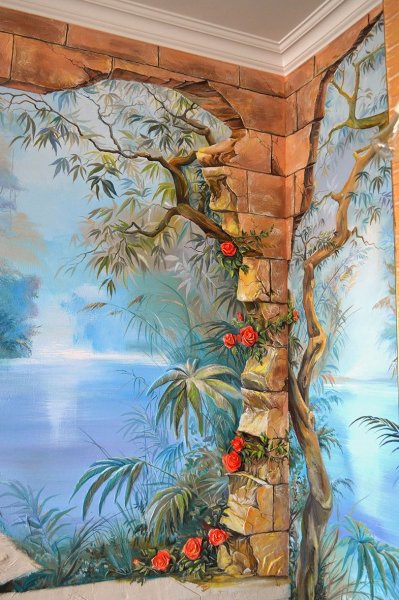 Настенная роспись в интерьере