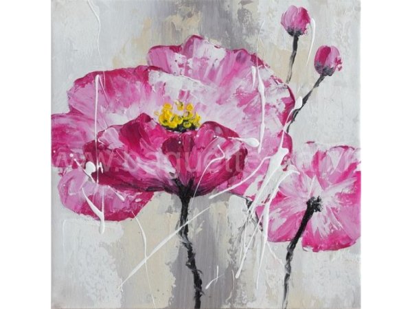 Цветы акрилом на холсте