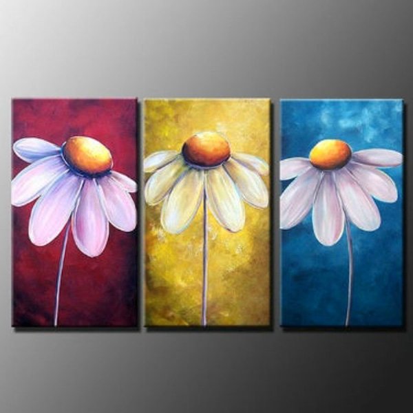 Живопись Анютины глазки мастихином