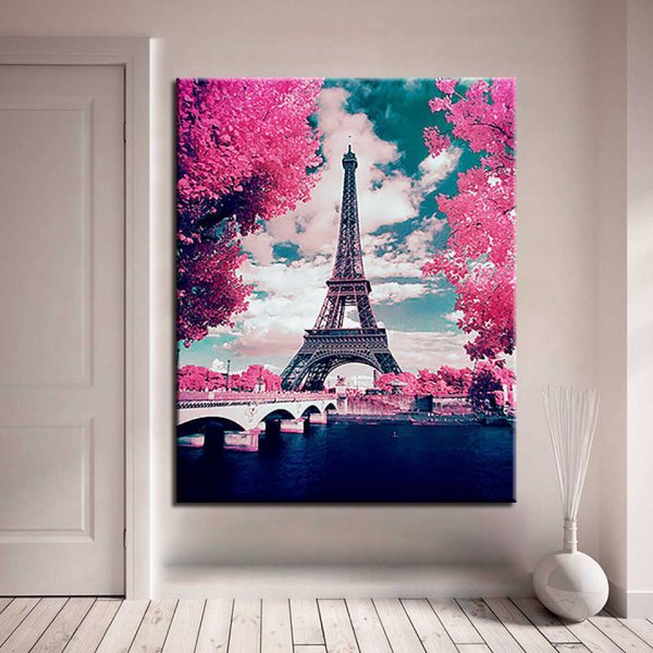 По номерам башня Париж Эйфелева