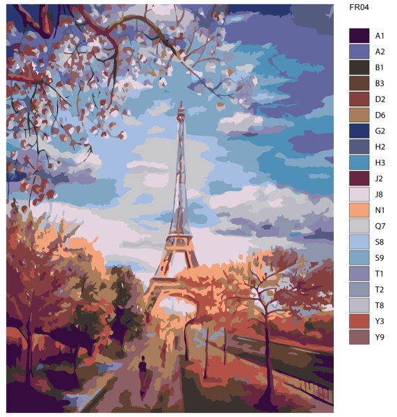 Картины по номерам Эйфелева башня Париж весной