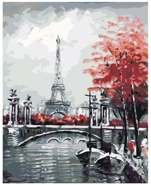 Картина по номерам Париж Эйфелева башня
