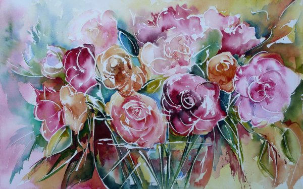 Анютины глазки маслом