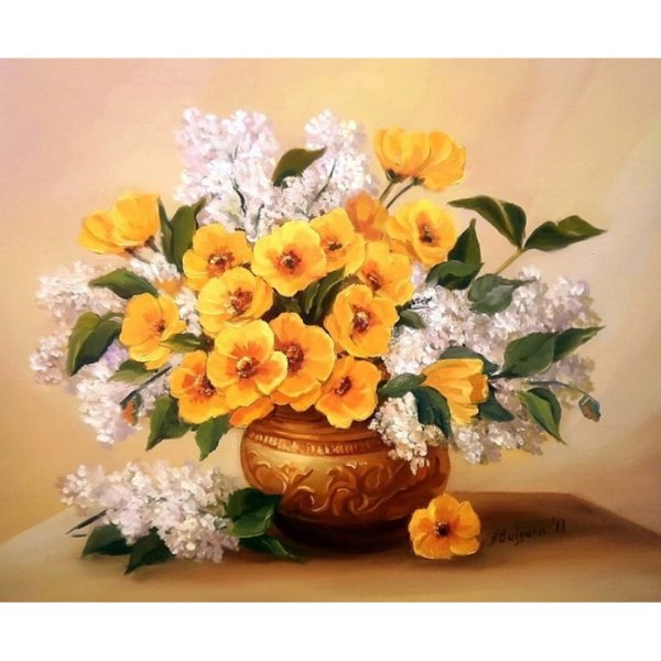 Художник Бабич цветы ромашки