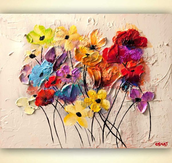 Абстрактные цветы живопись