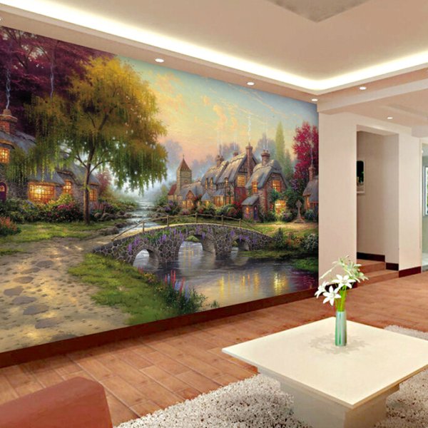 Фрески в интерьере гостиной