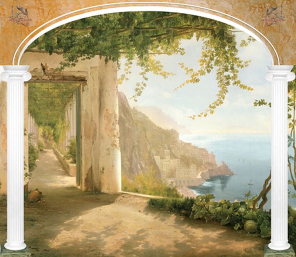 Рим фрески колоннада