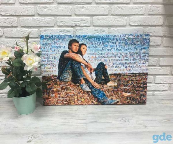 Мозаика из фотографий на холсте